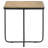 Travertine And Black Accent Table