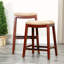 Tabouret 30 ", siège en cuir