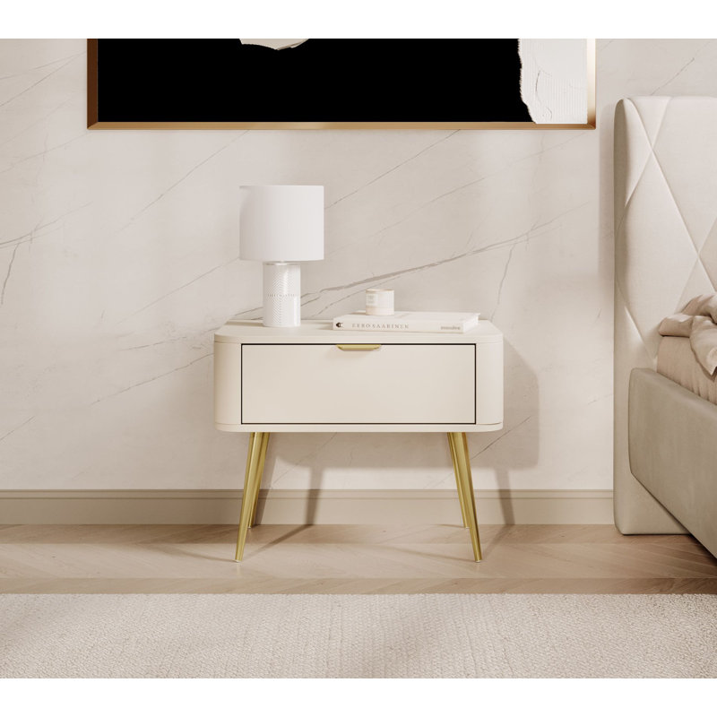 62.6cm W Manufactured Wood Bedside Table
