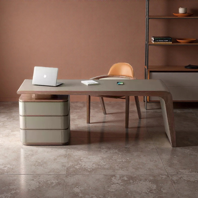 Bureau italien minimaliste, H 29,53 po x l 70,87 po x P 27,56 po