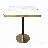 30" Sintered Stone Dining Table With Gold Metal Pedestal Base – Commercial & Residential Use For Cafés, Restaurants & Small Spaces-124302013-128942187