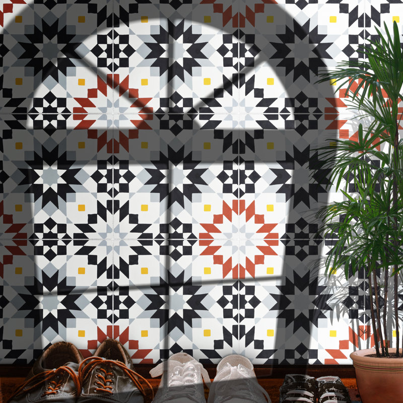 Carreau de sol et de mur à motif ciment / marbre 8 po x 8 po Semara