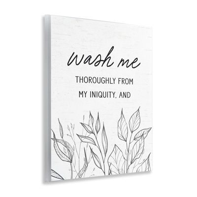 Wash Me Thoroughly Scripture Wall Plaque, design by Lettered and Lined