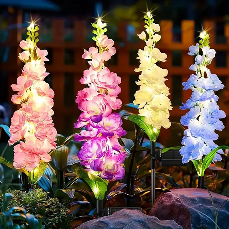 Multi-color Flower Lights – High-efficiency Solar Panel, 8-10h Working Time For Yard/lawn/pathway Garden Decor Must-have