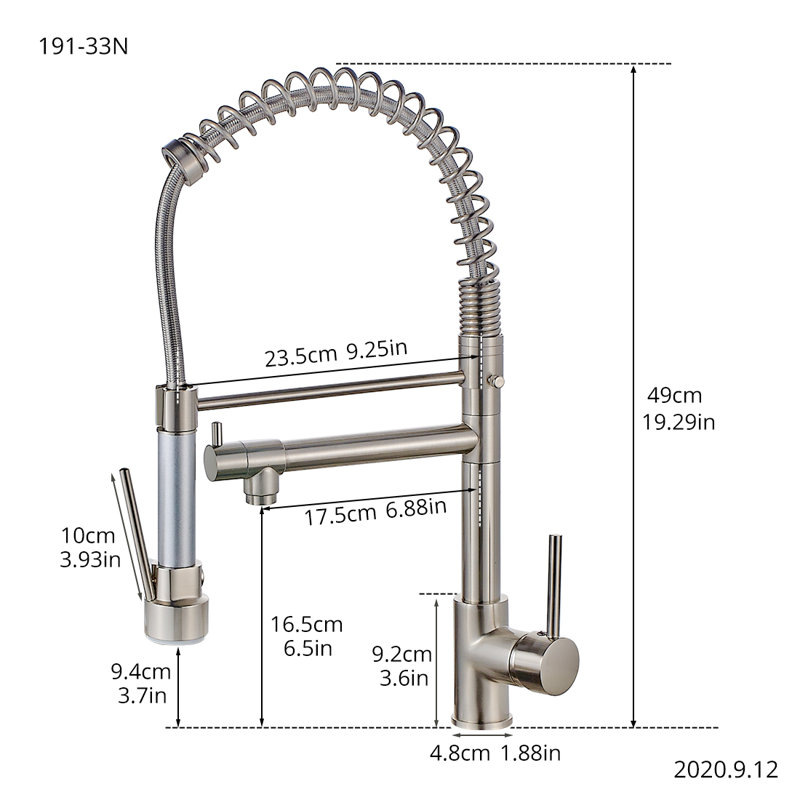FLG Pull Down Kitchen Faucet, Silver