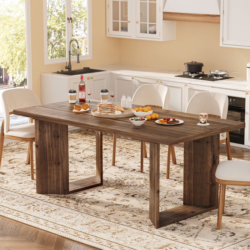 Solid Wood Base Dining Table