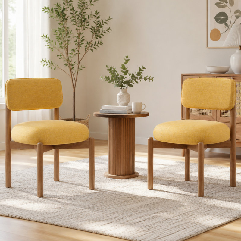 Chaise de salle à manger moderne Modern, Jaune