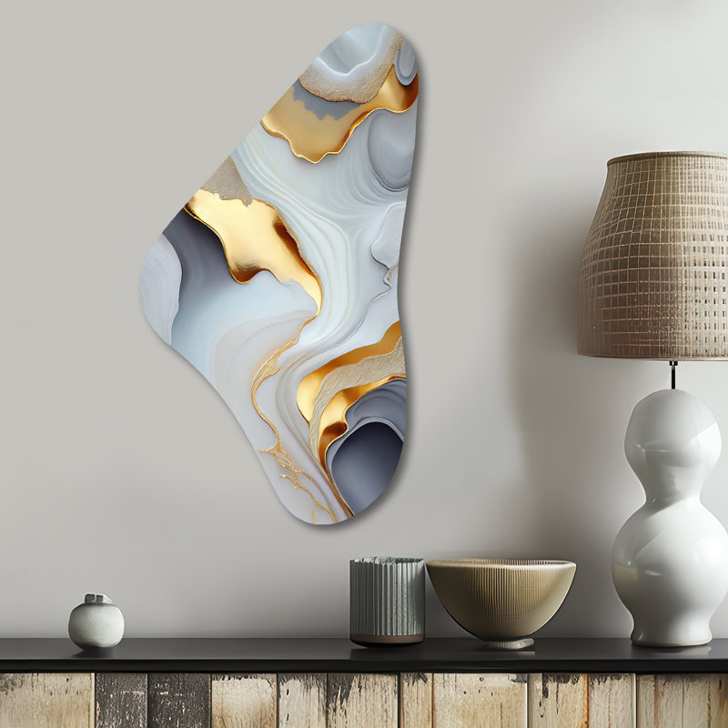 Art mural asymétrique en métal Frome, H 31 po x l 17 po