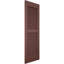 Volets extérieurs Americraft à deux persiennes égales en bois véritable (par paire), 45,7 cm (L) x 205,7 cm (H), avec capuchons de volets en aluminium, rouge bordeaux