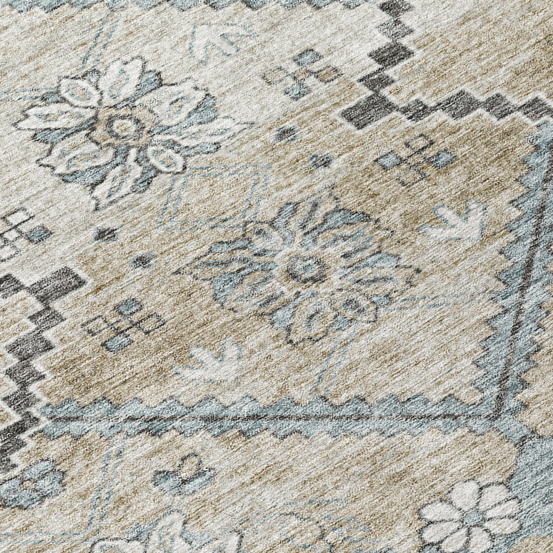 Tapis rond 8 po beige taupe beige