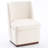 Upholstered Boucle Accent Chair Full Back Barrel Chair Armless Living Room Chairs With Solid Wood Base-1662527497