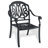 5-Piece Set Of Cast Aluminum Patio Furniture With Black Frame And Brown Seat Cushions(Same Sku: W1710S00416 )