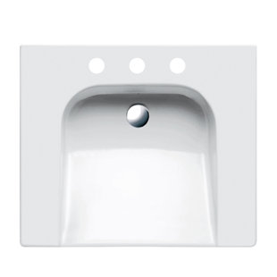 Lavabo de salle de bain mural en céramique 28 po Verso