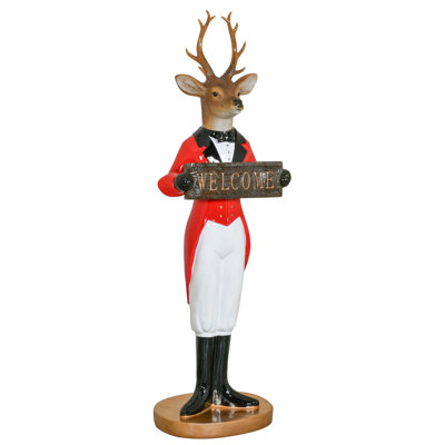 Statue de cerf signe de bienvenue