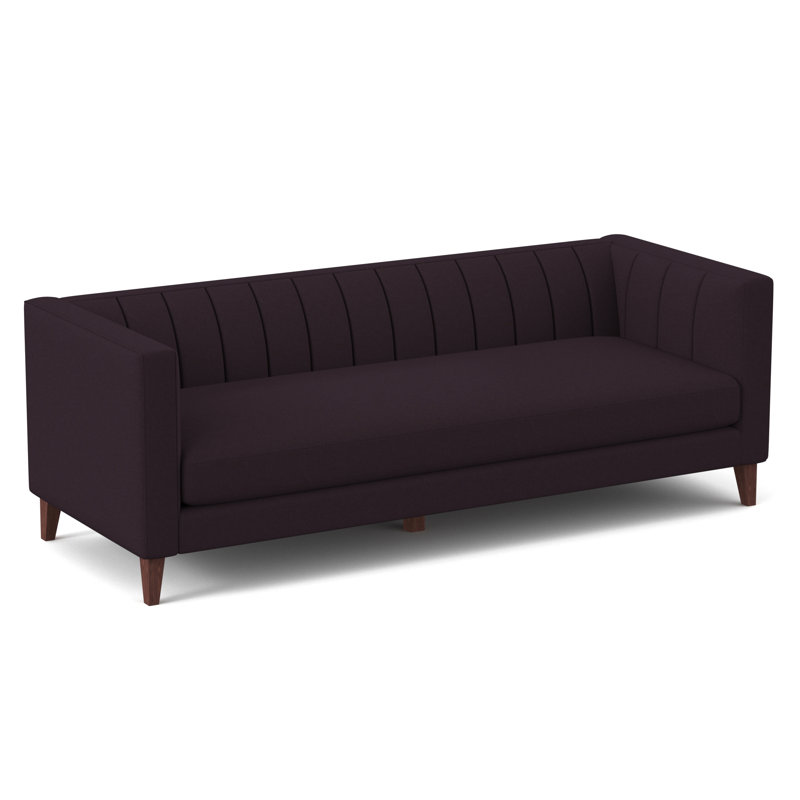 Canapé Provo, Velours performance Bella Aubergine, H 31 po x l 58 po x P 34 po