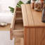 Banc de rangement pour chaussures en bois massif Burlywood-2083862103