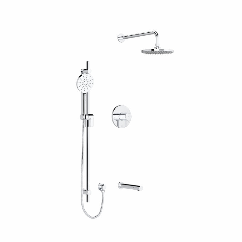 Pallace Pressure Balanced Complete Shower System with Rough-in Valve, Chrome