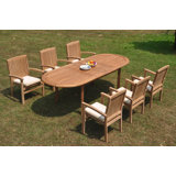 Arjun Outdoor 13 - Piece Teak Dining Set