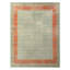 Distressed Homage Hand Knotted Wool Geometric Area Rug in Blue, Red, Beige, Orange-2065477039