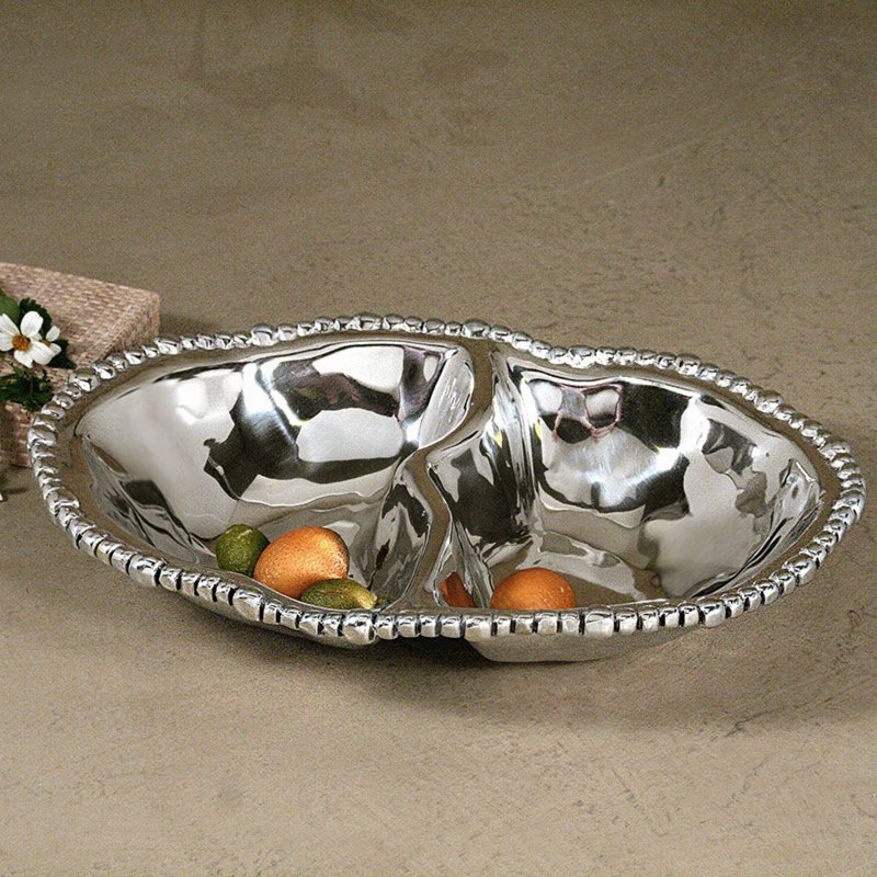 Organic Pearl Divided Serving Dish