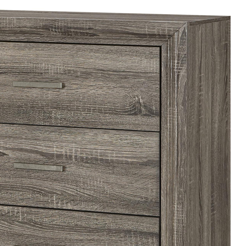 Commode 4 tiroirs chêne brun