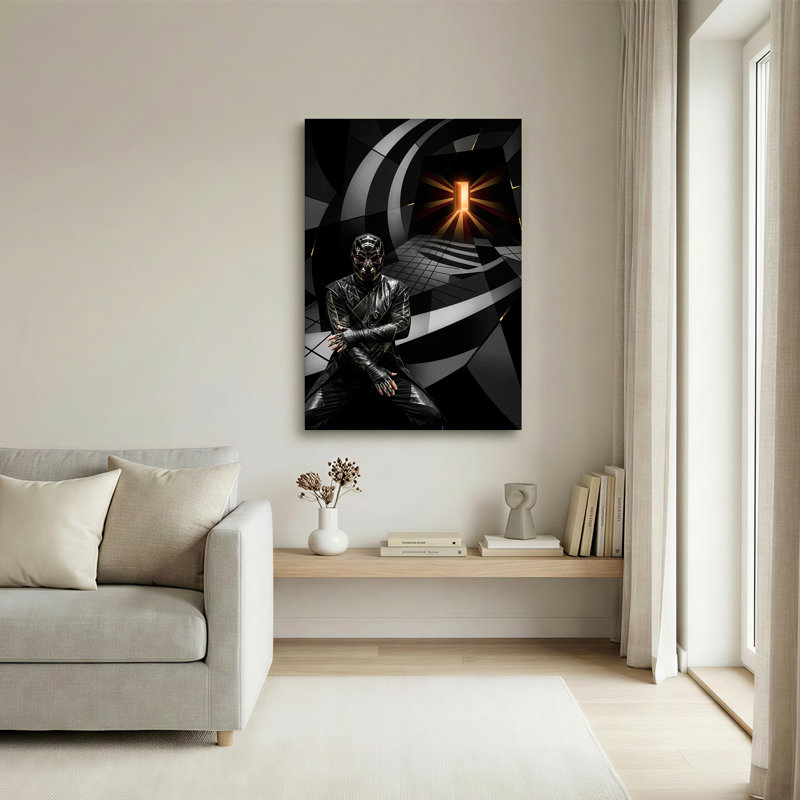 Art mural sur toile Futuristic Masked, 18"H x 12"W
