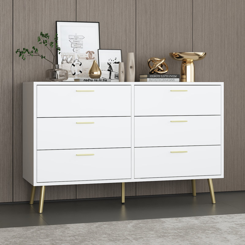 Commode double 6 tiroirs 47,2 po