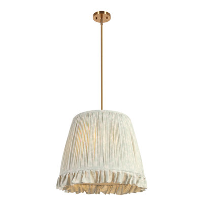 4-Light Brass Dimmable Pendant Light