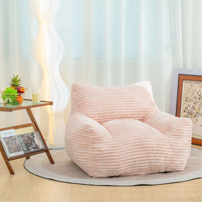 Fauteuil à billes pour adultes avec accoudoirs - Fauteuil à billes surdimensionné et confortable pour salon, chambre à coucher et dortoir, mini canapé moelleux Cozy