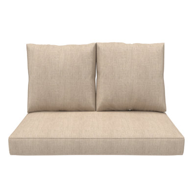 Sunbrella Outdoor Loveseat Bench Cushion, Deep Seat/Back Replacement Cushion 5 Inch