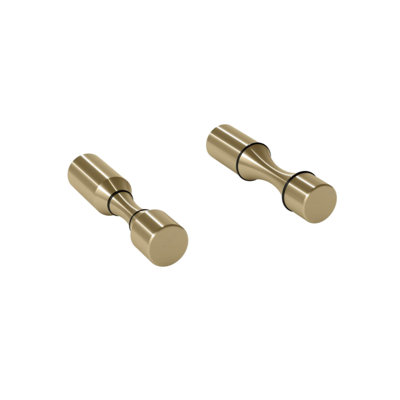Set of 2 - One Bottle Satin Brass Wall Peg Holder by Mercer41