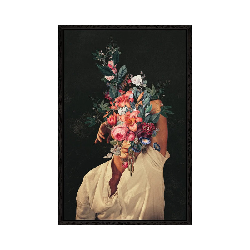 Roses Bloomed Every Time I Thought of You 1 Piece Wall Art on Canvas, 101.6 cm H x 66.04 cm W, Black Framed