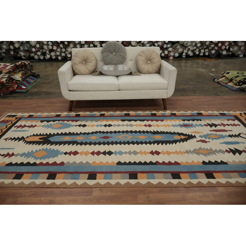 Tapis turc géométrique Kilim 5 x 12