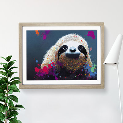 Sloth Splash Vol.1 Abstract - Framed Print