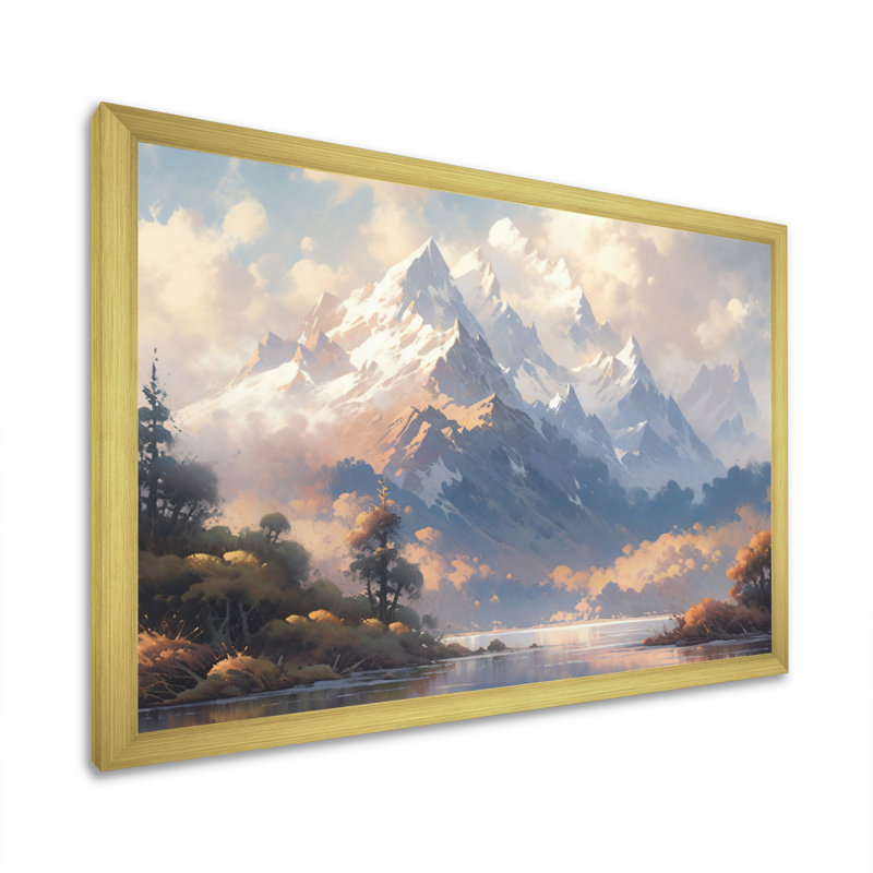 Arctique rêves - paysages art mural salon, H 16 po x l 32 po x P 1 po, Cadre doré à une seule photo
