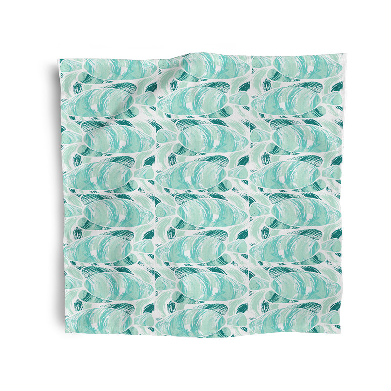 Tanesha Polyester Square Napkin, Aqua