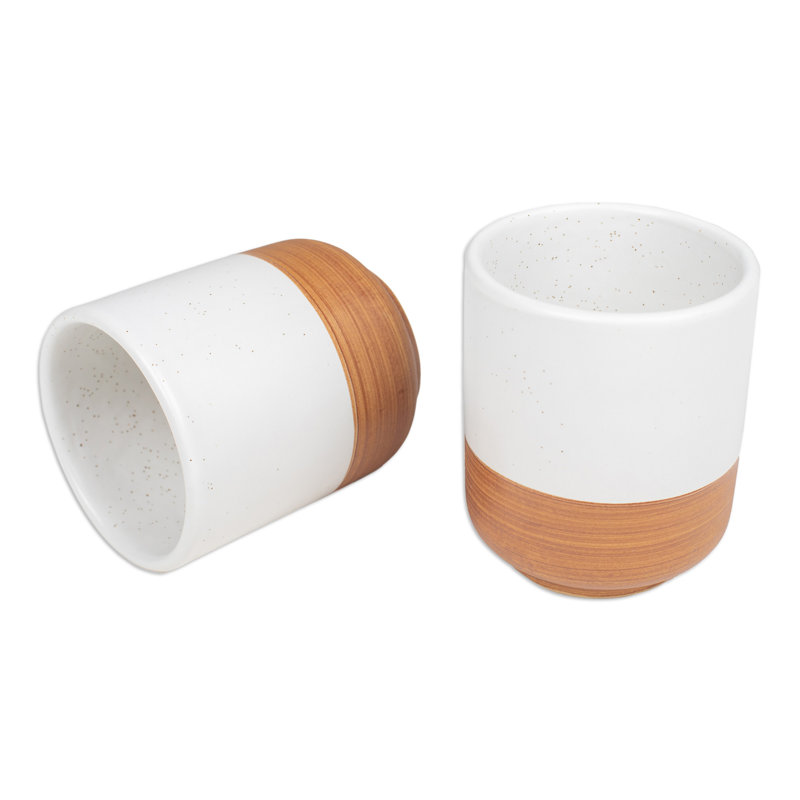 Novica Handmade Sweet Evening Ceramic Cups (Pair)