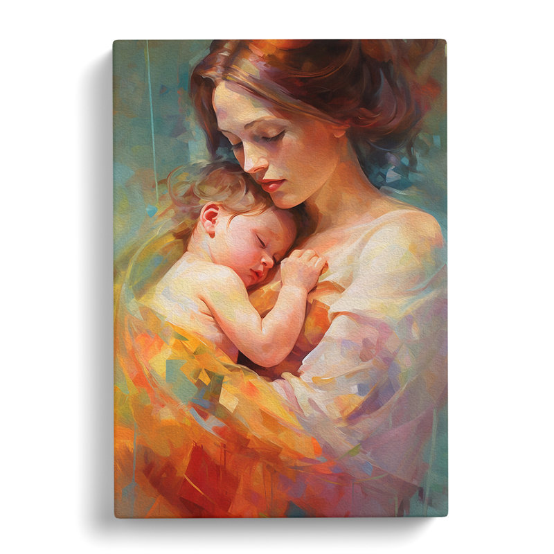 Mother And Baby Contemporary - Print, 76cm H x 50cm W x 3cm D