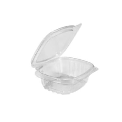  Contenant à charnière transparent 4 oz - pour les sauces, les condiments, les desserts et les trempettes