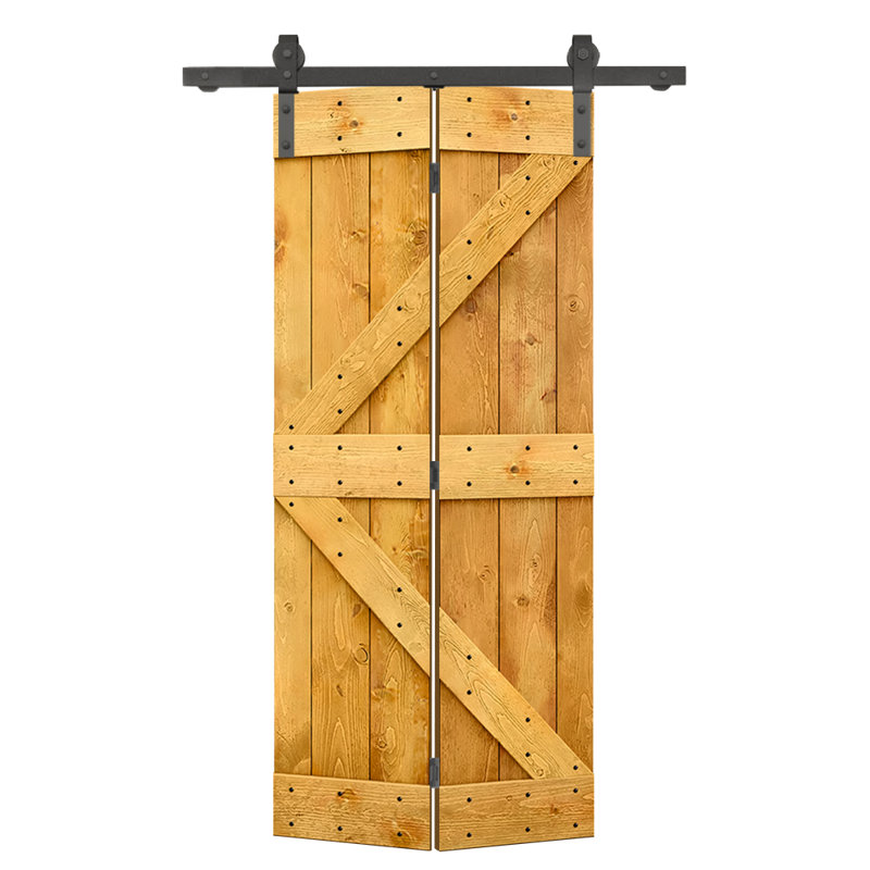 Portes de grange en bois massif 84 po, 20 po x 84 po, Érable colonial