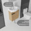 Ensemble de meuble-lavabo mural 16 po avec lavabo et portes à fermeture en douceur pour petites salles de bain-133396994