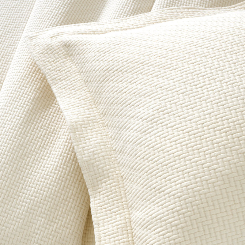 Interlaken Matelasse Coverlet, King Coverlet, Ivory