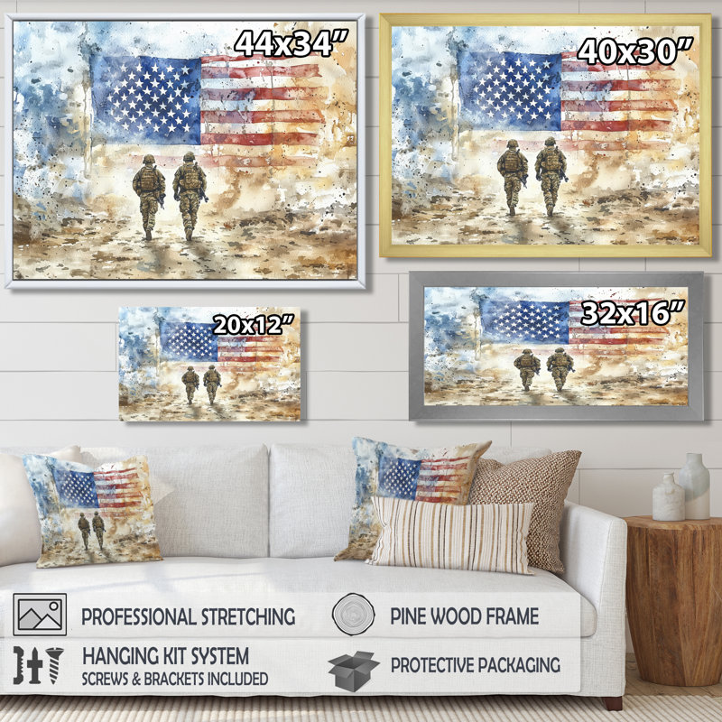Batesville - Patriotist, art mural, H 28 po x l 60 po, Toile tendue, Ne s’applique pas