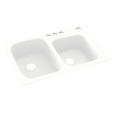 33'' L Double Bowl Solid Surface Kitchen Sink