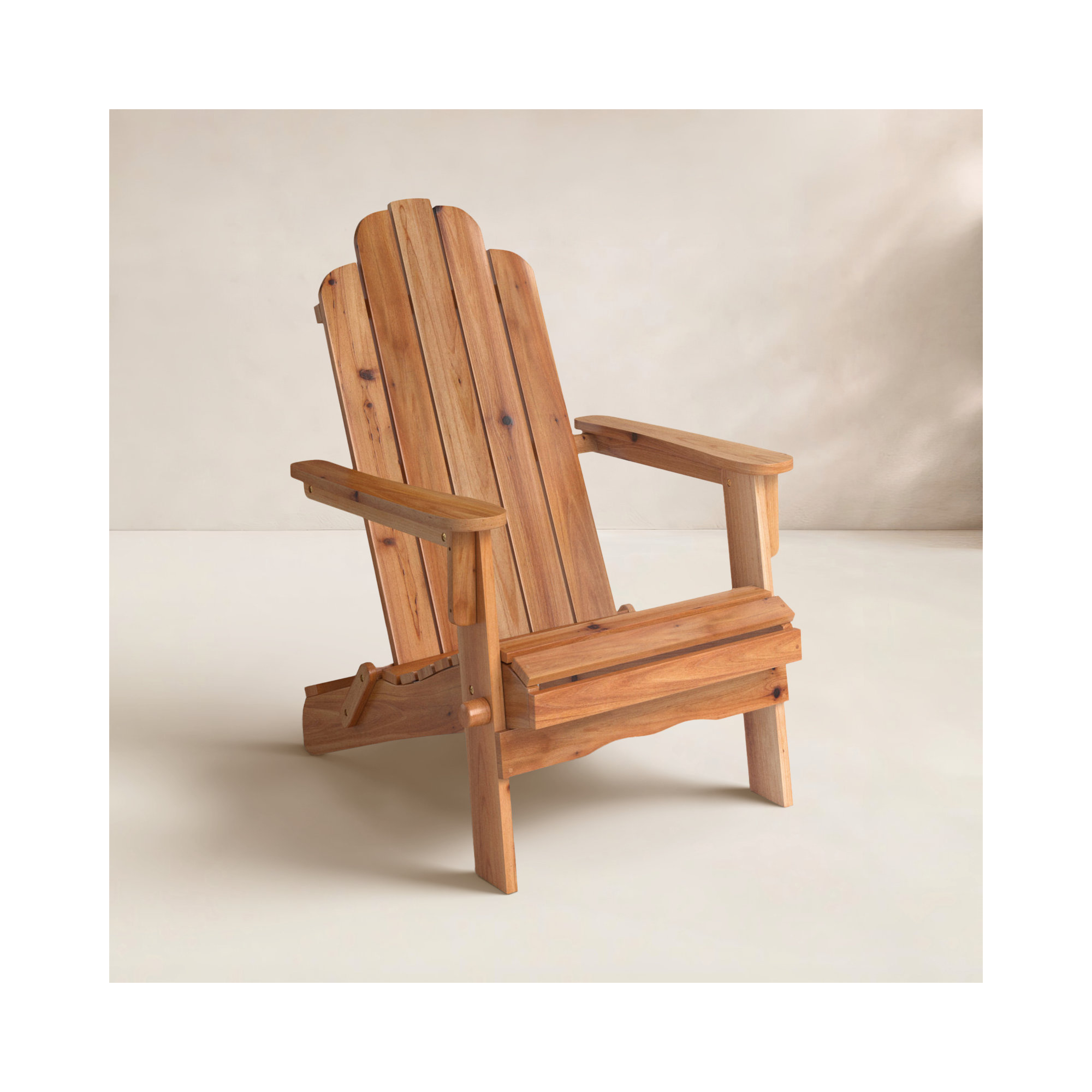 Blackwell Acacia Foldable Outdoor Adirondack Chair, Brown