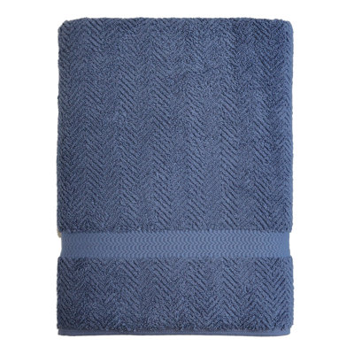 Herringbone Turkish Cotton Plush Bath Sheet