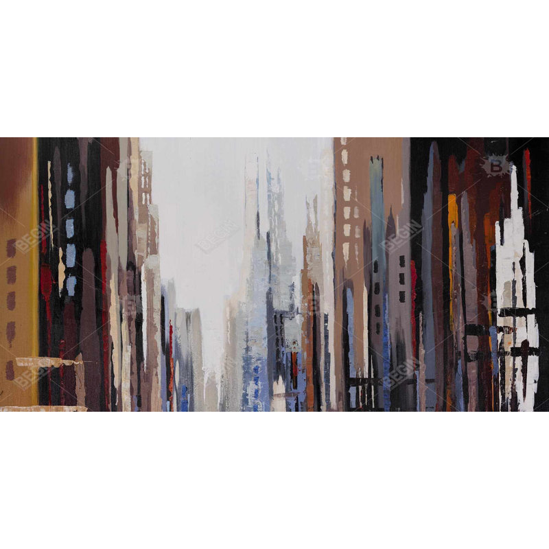Abstract buildings - 15.75"x31.50" Desk mat