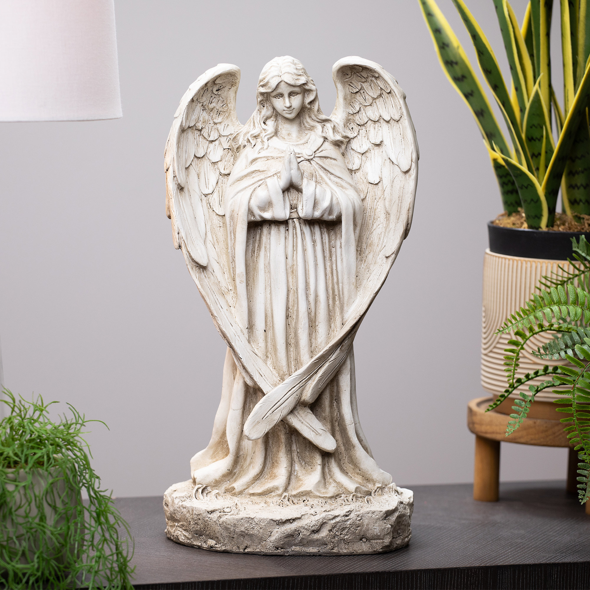 Northlight Seasonal Praying Angel Outdoor Garden Statue - 17" - Wayfair ...