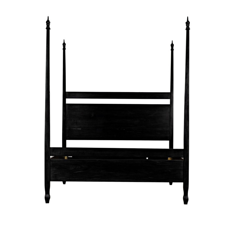 Venice Solid Wood Four Poster Bed, Weathered, Queen