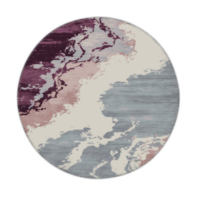 Watercolor Pink Indoor and Outdoor Area Rug